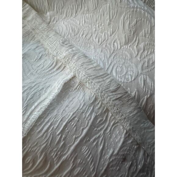 Nicole Miller sweetheart jacquard Strapless Wedding Gown Size 6 - Picture 13 of 15